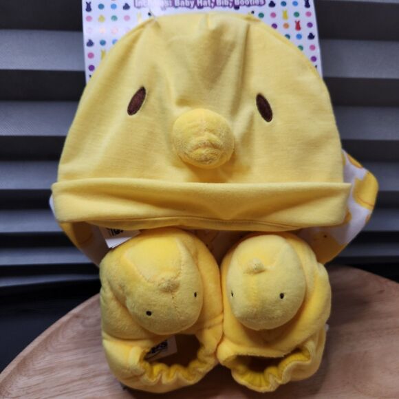 Peeps Baby Set – Hat, Bib & Booties, NWT, Adorable Easter Gift - Picture 1 of 5